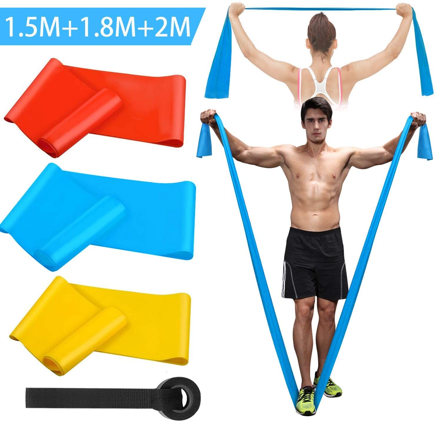 Crossfit Training Gear - Elastic Fitness Bands 4Pcs Resistance Bands