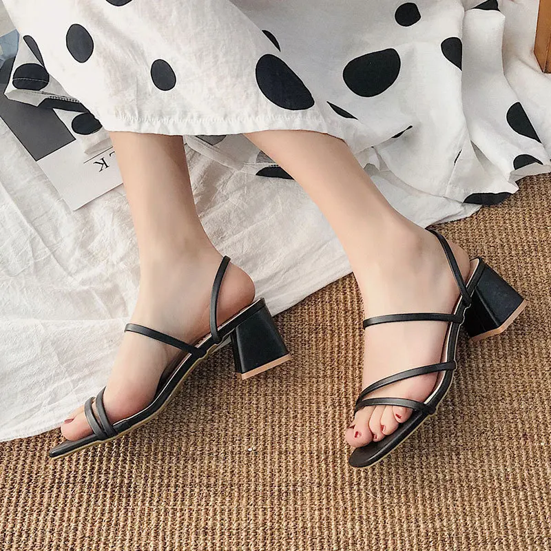 Woman Square Heel Open Toe Ank - Crossfit Ladies 评论和价格