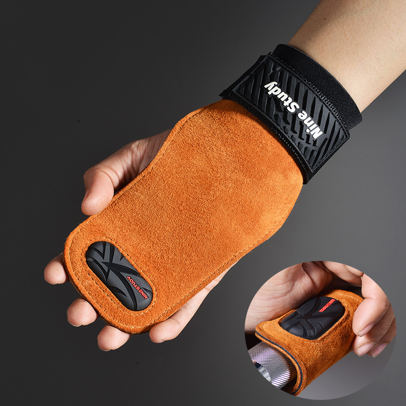 Cowhide Gym Grips Gloves Weigh - Crossfit Training Gear 评论和价格