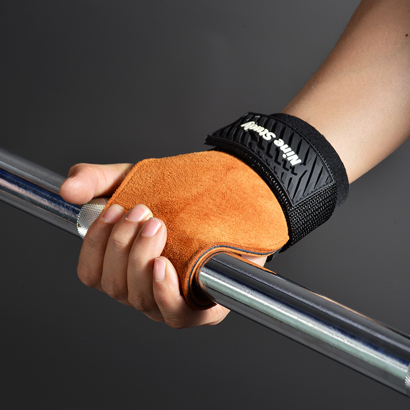 Cowhide Gym Grips Gloves Weigh - Crossfit Training Gear 评论和价格