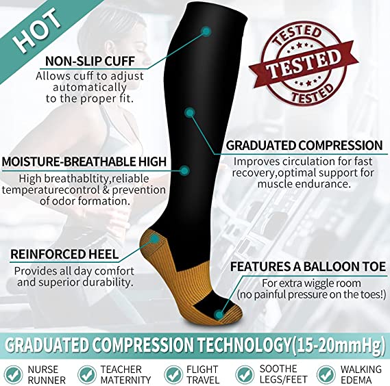 Size S-XXL Compression Socks M - Crossfit Training 评论和价格