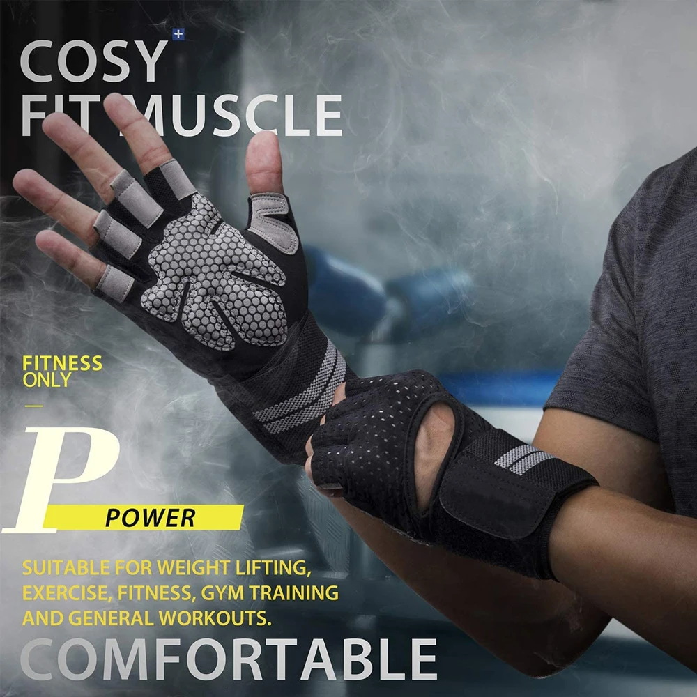 1Pair Half Finger Gym Fitness  - Crossfit Training Gear 评论和价格