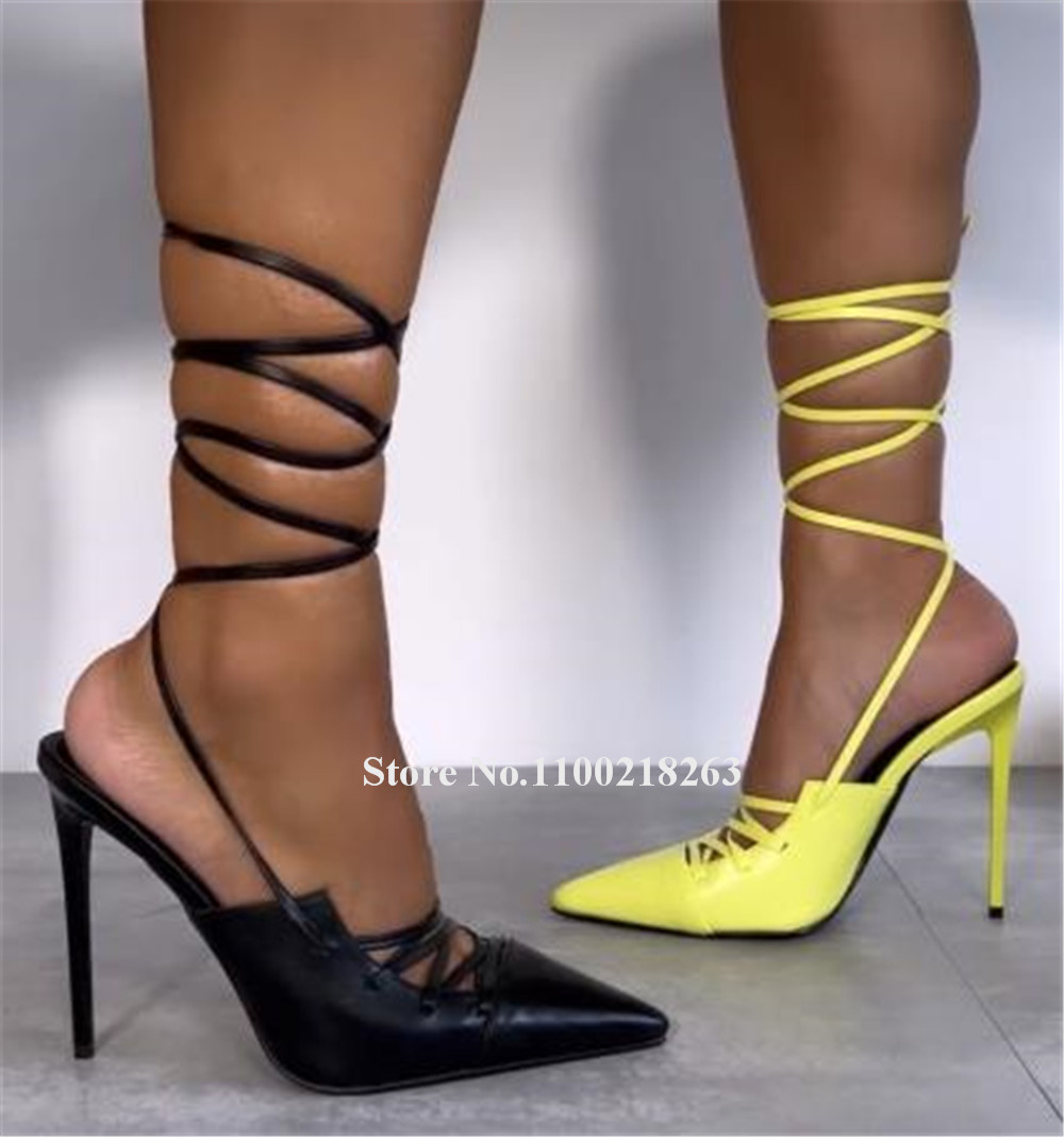 Lace-up Thin Heel Sandals Newe - Crossfit Outfit 评论和价格